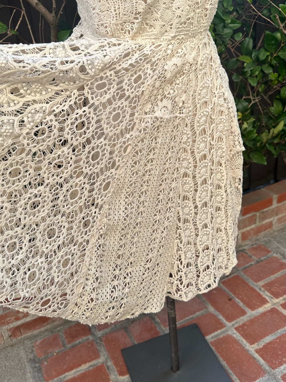 Free People Beige Crochet High-Low Dress - Picture 10 of 16